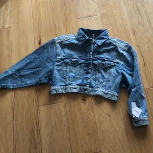 Free people crop denim jacket